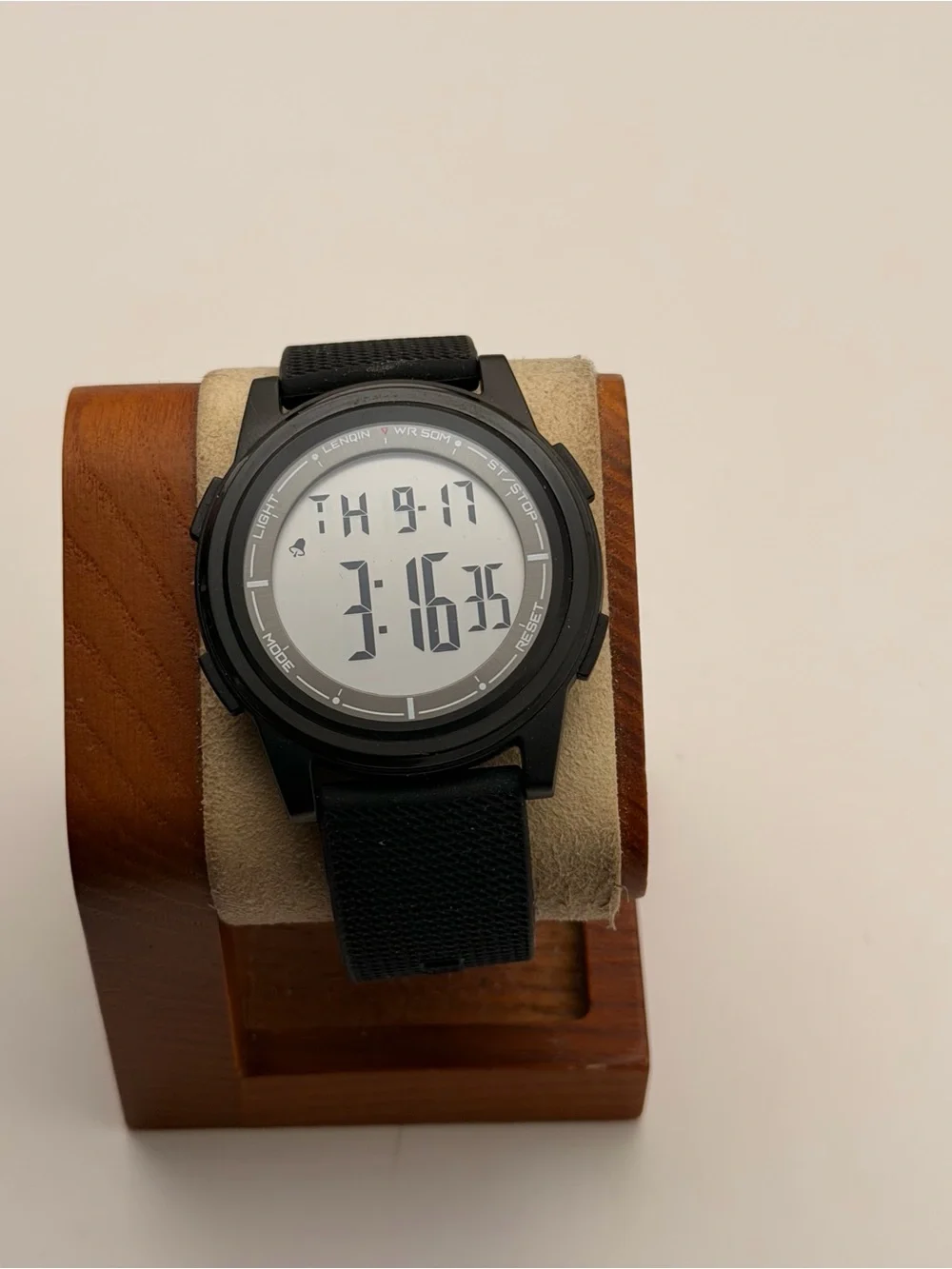 HANPOSH Mens Digital Watch Ultra Thin LN-R017 All Black, A1-R021-All Black